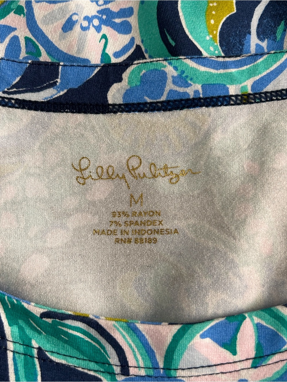 Lilly Pulitzer Blue, Aqua & White Paisley Shift Dress size M - Picture 3 of 12